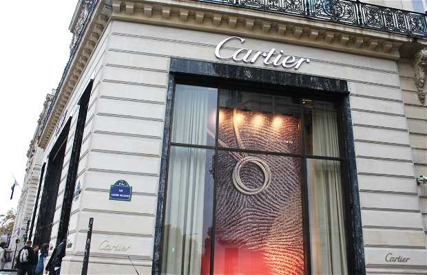 Cartier Store, Champs Elysees, and Arc De Triomphe, Paris, France
